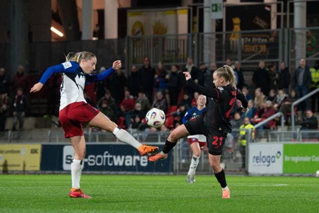 Vanessa Fudalla (21 Bayer 04 Leverkusen) during the Google Pixel Frauen-Bundesliga between Bayer 04 Leverkusen and Hamburger SV at Ulrich-Haberland-Stadion in Leverkusen, Germany. Copyright: xQianruxZhang SPPx Sportspressphoto_SPR57677