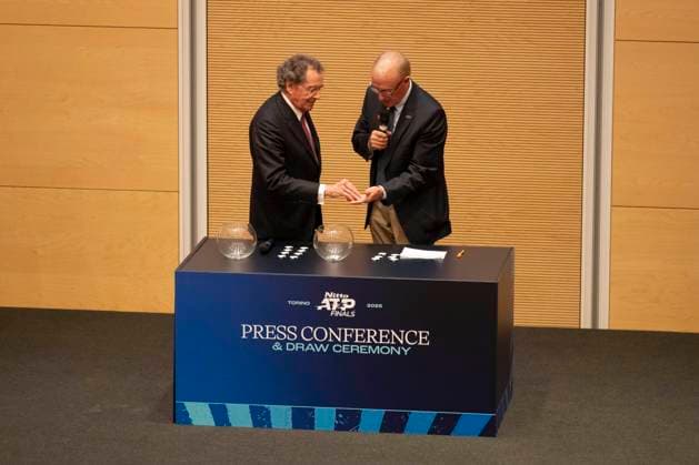 Sorteggio dei gironi delle ATP, Tennis Herren Finals 2025 a Torino, Italia - Cronaca - GiovedÃ¬ 6 novembre 2025 - Matteo Secci LaPresse Group draw for the 2025 ATP Finals in Turin, Italy - News - Thursday 6th November 2025 - News - Matteo Secci LaPresse  Copyright: xMatteoxSecci LaPressex