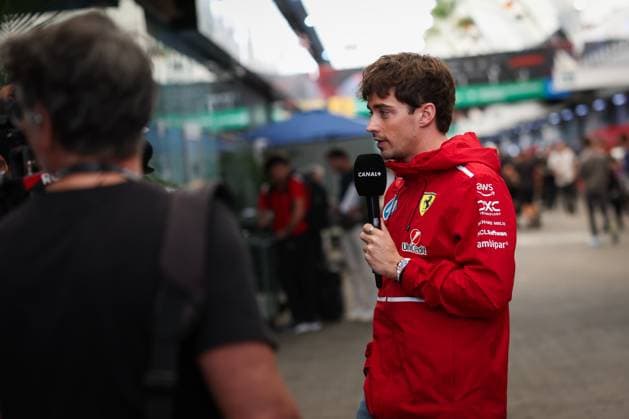 F1 - SAO PAULO GRAND PRIX 2025 LECLERC Charles (mco), Scuderia Ferrari SF-25, portrait canal+ during the 2025 Formula 1 Grande Premio de Sao Paulo, 2025 Sao Paulo Grand Prix, 21th round of the 2025 FIA Formula One World Championship, WM, Weltmeisterschaft from November 7 to 9, 2025 on the Interlagos, in Sao Paulo, Brazil - Sao PauloBrazil  Copyright: xANTONINxVINCENTx
