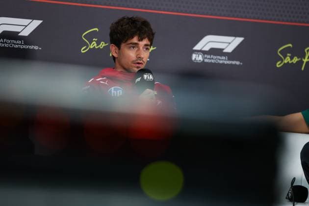 F1 - SAO PAULO GRAND PRIX 2025 press conference, PK, Pressekonferenz LECLERC Charles (mco), Scuderia Ferrari SF-25, portrait during the 2025 Formula 1 Grande Premio de Sao Paulo, 2025 Sao Paulo Grand Prix, 21th round of the 2025 FIA Formula One World Championship, WM, Weltmeisterschaft from November 7 to 9, 2025 on the Interlagos, in Sao Paulo, Brazil - Sao PauloBrazil Copyright: xANTONINxVINCENTx