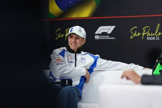 F1 - SAO PAULO GRAND PRIX 2025 press conference, PK, Pressekonferenz HADJAR Isack (fra), Visa Cash App RB F1 Team VCARB02, portrait during the 2025 Formula 1 Grande Premio de Sao Paulo, 2025 Sao Paulo Grand Prix, 21th round of the 2025 FIA Formula One World Championship, WM, Weltmeisterschaft from November 7 to 9, 2025 on the Interlagos, in Sao Paulo, Brazil - Sao PauloBrazil Copyright: xANTONINxVINCENTx