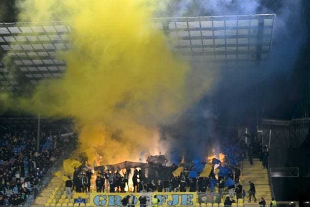 Celje, Slovenia, November 06th 2025, Celje fans before the UEFA Conference League, League phase Matchday 3, between Celje (Slovenia) and Legia Warszawa (Polande) at Stadion Celje, Celje, Slovenia. (Photo by Igor Kupljenik Sports Press Photo) Copyright: xIgorxKupljenikx xSPPx Sportspressphoto_SPR57736