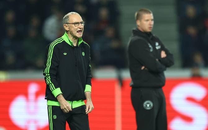 Martin O Neill interim manager of Celtic Midtjylland vs Celtic, UEFA Europa League, Group Stage, Football, MCH Arena, Herning, Denmark - 06 Nov 2025Herning MCH Arena Denmark EDITORIAL USE ONLY No use with unauthorised audio, video, data, fixture lists, club league logos or live services. Online in-match use limited to 120 images, no video emulation. No use in betting, games or single club league player publications.  Copyright: xMichaelxZemanek Shutterstockx 15642247r