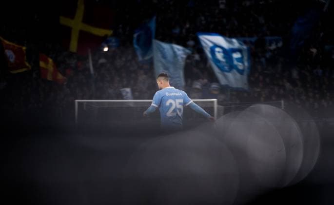 251106 Gabriel Busanello of Malmö FF during the UEFA Europa League football match between Malmö FF and Panathinaikos on November 6, 2025 in Malmö Photo Petter Arvidson BILDBYRAN kod PA PA1108 fotboll football soccer fotball uefa europa league europa league malmö ff panathinaikos bbeng  Copyright: PETTERxARVIDSON BB251106PA061