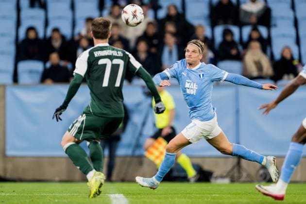 251106 Jens Stryger Larsen of Malmö FF during the UEFA Europa League football match between Malmö FF and Panathinaikos on November 6, 2025 in Malmö Photo Petter Arvidson BILDBYRAN kod PA PA1108 fotboll football soccer fotball uefa europa league europa league malmö ff panathinaikos bbeng bbauto  Copyright: PETTERxARVIDSON BB251106PA073