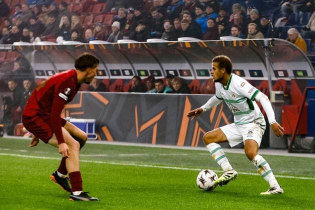SALZBURG , 06-11-2025 , Red Bull Arena , season 2025 2026 , UEFA Europa League League phase . match between RB Salzburg and Go Ahead Eagles, Picture shows GA Eagles player Kenzo Goudmijn Salzburg - Go Ahead Eagles  x31890179x Copyright: