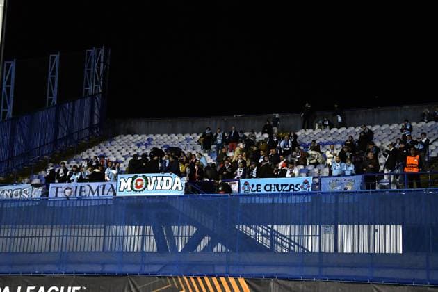 Zagreb, Croatia, November 06th 2025, Celta supporters during the UEFA Europa League, League phase Matchday 4, match between Dinamo Zagreb (Croatia) and Celta (Spain) at Stadium Maksimir, Zagreb, Croatia.(Photo by Natasa Kupljenik Sports Press Photo) Copyright: xNatasaxKupljenikx xSPPx Sportspressphoto_SPR57754