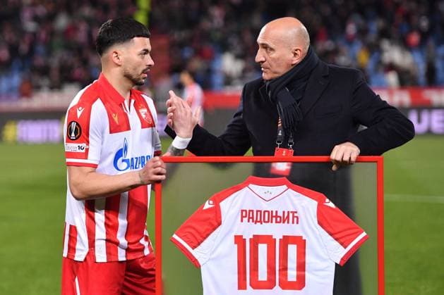 CRVENA ZVEZDA vs LOSC LILLE NEMANJA RADONJIC and MITAR MRKELA football Crvena zvezde vs LOSC Lille UEFA Europa League at Rajko Mitic stadium, Belgrade 06.11.2025 Foto: FOOTBALL, UEFA EUROPA LEAGUE, CRVENA ZVEZDA, RED STAR, LOSC LILLE Belgrade Rajko Mitic stadium Serbia Copyright: xMarkoxMetlas xMNxPressx