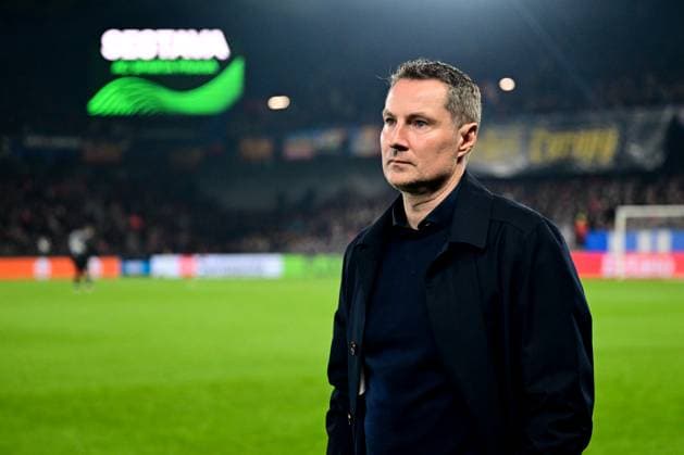 Sparta Praha coach Brian Priske during the Football Conference League 3rd round match Sparta Praha vs Rakow Czestochowa, Prague, Czech Republic, November 6, 2025. (CTKxPhoto OndrejxDeml) CTKPhotoP2025110608385  CTKPhotoP2025110608385
