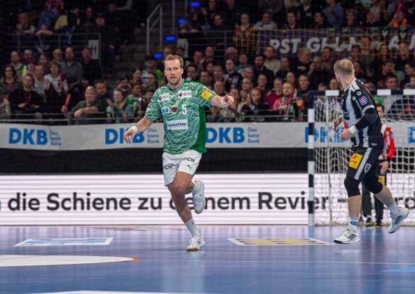 Handball, Men, Season 2025 2026, DHB Cup Round of 16, Füchse Berlin ThSV Eisenach, Max Darj Füchse Berlin , 06 11 2025, Copyright: xSebastianxRäppold MatthiasxKochx