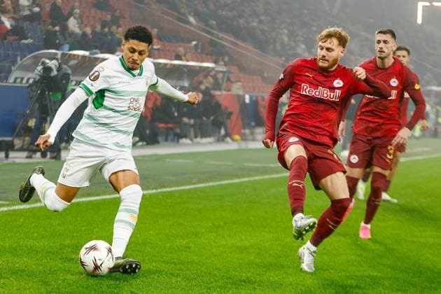 SALZBURG , 06-11-2025 , Red Bull Arena , season 2025 2026 , UEFA Europa League League phase . match between RB Salzburg and Go Ahead Eagles, Picture shows GA Eagles player Richonell Margaret Salzburg - Go Ahead Eagles  x31890452x Copyright: