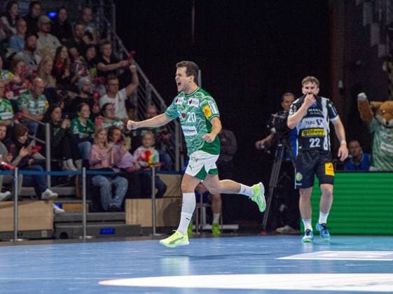Handball, Men, Season 2025 2026, DHB Cup Round of 16, Füchse Berlin ThSV Eisenach, Tim Freihöfer Füchse Berlin , 06 11 2025, Copyright: xSebastianxRäppold MatthiasxKochx