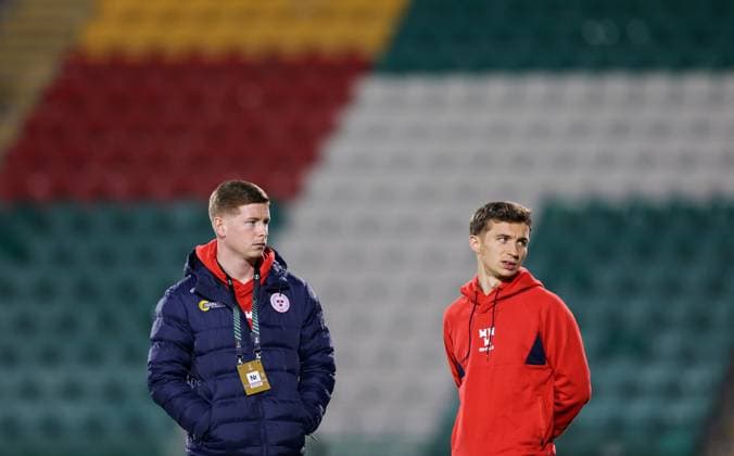 UEFA Europa Conference League Group Phase, Tallaght Stadium, Dublin 6 11 2025 Shelbourne vs Drita Shelbourne s Kameron Ledwidge and Tyreke Wilson Kameron Ledwidge and Tyreke Wilson 6 11 2025  Copyright: x INPHO RyanxByrnex RB1_1035