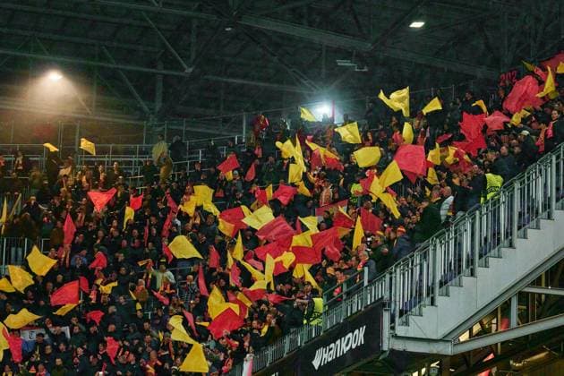 5Salzburg, Austria 06 November 2025 Europa League 2025 2026 RB Salzburg vs Go Ahead Eagles Deventer Pictured Dutch fans Red Bull Arena Copyright: xFotostandx xWassmuth,xJUERGENxWASSMUTH,xFOTOGRAFxJUERGENxxWASSMUTHx