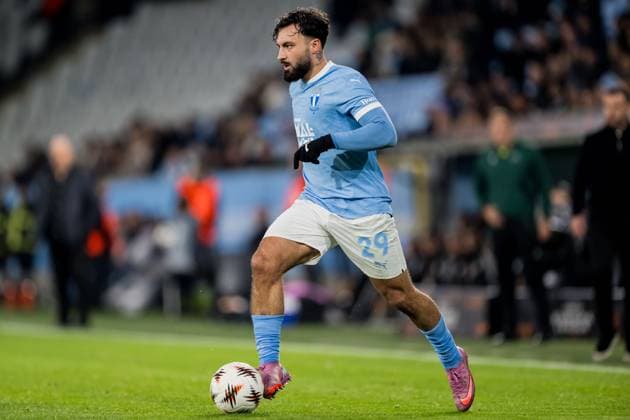 251106 Sead Haksabanovic of Malmö FF during the UEFA Europa League football match between Malmö FF and Panathinaikos on November 6, 2025 in Malmö Photo Petter Arvidson BILDBYRAN kod PA PA1108 fotboll football soccer fotball uefa europa league europa league malmö ff panathinaikos bbeng bbauto  Copyright: PETTERxARVIDSON BB251106PA126