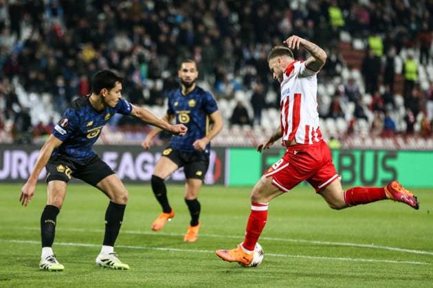 Crvena Zvezda v Lille - UEFA Europa League BELGRADE, SERBIA - NOVEMBER 06: Marko Arnautovic (89) of Crvena Zvezda in action during the UEFA Europa League football match between Crvena Zvezda and Lille at Rajko Mitic Stadium on November 6, 2025 in Belgrade, Serbia. Filip Stevanovic Anadolu Belgrade Serbia. Editorial use only. Please get in touch for any other usage.  Copyright: x2025xAnadoluxFilipxStevanovicx