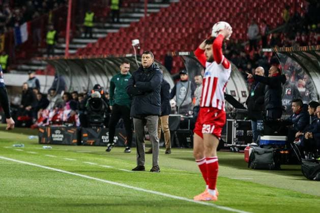 Crvena Zvezda v Lille - UEFA Europa League BELGRADE, SERBIA - NOVEMBER 06: Head coach Vladan Milojevic of Crvena Zvezda follows the UEFA Europa League football match between Crvena Zvezda and Lille at Rajko Mitic Stadium on November 6, 2025 in Belgrade, Serbia. Filip Stevanovic Anadolu Belgrade Serbia. Editorial use only. Please get in touch for any other usage.  Copyright: x2025xAnadoluxFilipxStevanovicx