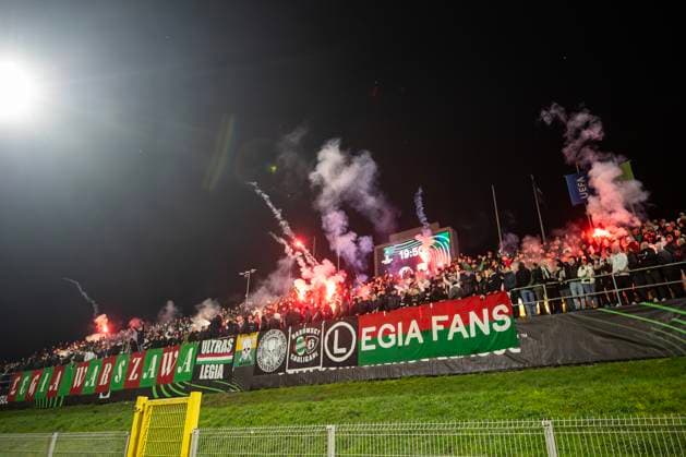 CELJE 06.11.2025 MECZ 3. KOLEJKA LIGA KONFERENCJI SEZON 2025 26: NK CELJE - LEGIA WARSZAWA --- UEFA CONFERENCE LEAGUE MATCH: NK CELJE - LEGIA WARSAW KIBICE LEGII FOT. PIOTR KUCZA FOTOPYK NEWSPIX.PL --- newspix.pl 