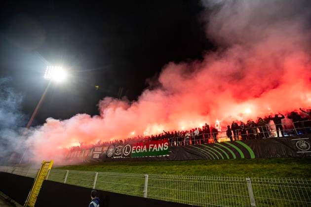 CELJE 06.11.2025 MECZ 3. KOLEJKA LIGA KONFERENCJI SEZON 2025 26: NK CELJE - LEGIA WARSZAWA --- UEFA CONFERENCE LEAGUE MATCH: NK CELJE - LEGIA WARSAW KIBICE LEGII FOT. PIOTR KUCZA FOTOPYK NEWSPIX.PL --- newspix.pl 