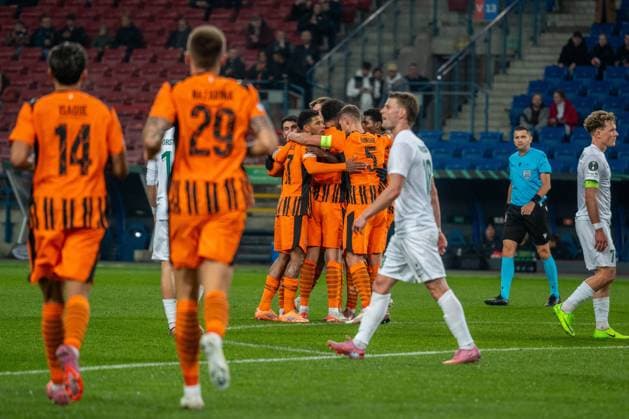 Krakow 06.11.2025. Pilka nozna Liga Konferencji UEFA sezon 2025 2026 kolejka mecz: Szachtar Donieck - Breidablik Kopavogur --- Football UEFA Conference League season 2025 2026 round match: Shakhtar Donieck - Breidablik Kopavogur nz druzyna Shakhtaru Donieck Fot. Szymon Spiraek Arena Akcji NEWSPIX.PL --- newspix.pl 