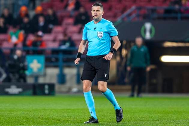 KRAKOW 06.11.2025 FAZA LIGOWA 3. KOLEJKA LIGA KONFERENCJI UEFA SEZON 2025 26 : SZACHTAR DONIECK - BREIDABLIK --- LEAGUE STAGE DAY 2 UEFA CONFERENCE LEAGUE SEASON 2025 26 : FC SHAKHTAR DONETSK - Breidablik NZ SEDZIA REFEREE Andriy Civulete FOT. JACEK STANISLAWEK 400mm.pl NEWSPIX.PL --- newspix.pl 