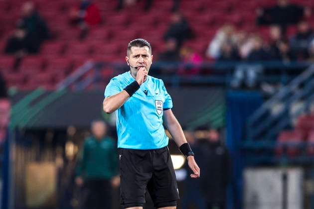 KRAKOW 06.11.2025 FAZA LIGOWA 3. KOLEJKA LIGA KONFERENCJI UEFA SEZON 2025 26 : SZACHTAR DONIECK - BREIDABLIK --- LEAGUE STAGE DAY 2 UEFA CONFERENCE LEAGUE SEASON 2025 26 : FC SHAKHTAR DONETSK - Breidablik NZ SEDZIA REFEREE Andriy Civulete FOT. JACEK STANISLAWEK 400mm.pl NEWSPIX.PL --- newspix.pl 