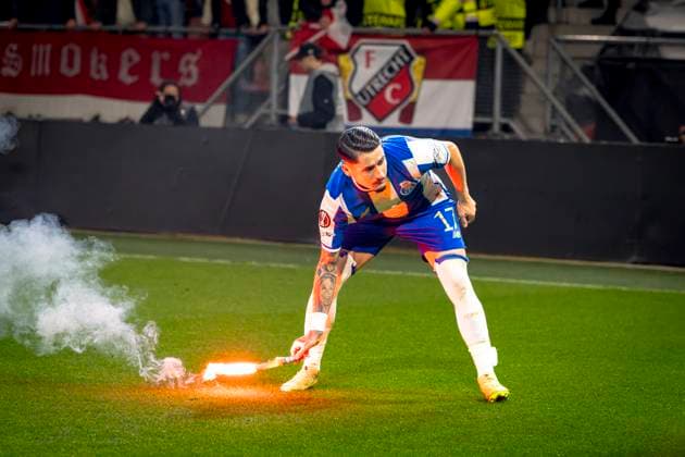 FC Porto forwarder Borja Sainz during the match FC Utrecht vs FC Porto at the Stadion Galgenwaard for the Europa League - League phase - Matchday 4 season 2025-2026 in UTRECHT, Netherlands on 6 november 2025, (photo by Marcel van Dorst EYE4images DeFodi Images) FC Porto forwarder Borja Sainz during the match FC Utrecht vs FC Porto at the Stadion Galgenwaard for the Europa League League phase Matchday 4 season 2025 2026 in UTRECHT, Netherlands on 6 november 2025, photo by Marcel van Dorst EYE4images DeFodi Images