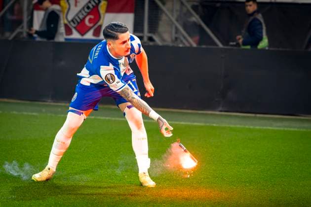 FC Porto forwarder Borja Sainz during the match FC Utrecht vs FC Porto at the Stadion Galgenwaard for the Europa League - League phase - Matchday 4 season 2025-2026 in UTRECHT, Netherlands on 6 november 2025, (photo by Marcel van Dorst EYE4images DeFodi Images) FC Porto forwarder Borja Sainz during the match FC Utrecht vs FC Porto at the Stadion Galgenwaard for the Europa League League phase Matchday 4 season 2025 2026 in UTRECHT, Netherlands on 6 november 2025, photo by Marcel van Dorst EYE4images DeFodi Images