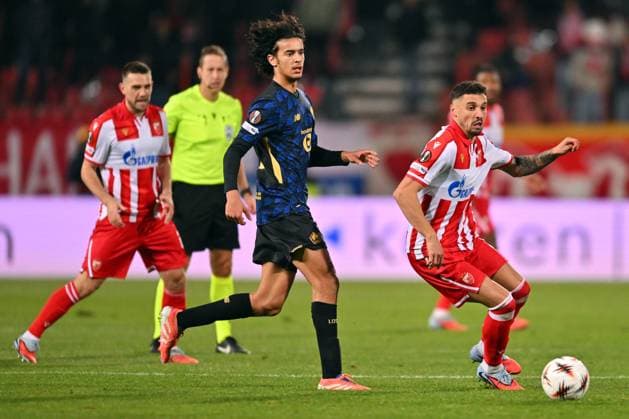 CRVENA ZVEZDA vs LILLE RADE KRUNIC, football player of Crvena zvezda, during the UEFA Europa League match, against Lille, at Rajko Mitic Stadium. Belgrade, 06.11.2025. photo: MN Press photo FOOTBALL, UEFA EUROPA LEAGUE, CRVENA ZVEZDA, LILLE Belgrade Stadium Rajko Mitic Serbia Copyright: xMarkoxMetlasx xMNxPressx