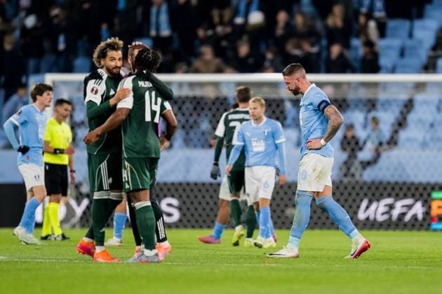 251106 Pontus Jansson of Malmö FF looks dejected after the UEFA Europa League football match between Malmö FF and Panathinaikos on November 6, 2025 in Malmö Photo Petter Arvidson BILDBYRAN kod PA PA1108 fotboll football soccer fotball uefa europa league europa league malmö ff panathinaikos bbeng bbauto depp  Copyright: PETTERxARVIDSON BB251106PA160