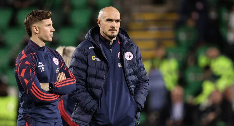 UEFA Europa Conference League Group Phase, Tallaght Stadium, Dublin 6 11 2025 Shelbourne vs Drita Shelbourne head coach Joey O™Brien Joey O™Brien 6 11 2025  Copyright: x INPHO BryanxKeanex CU9I8901