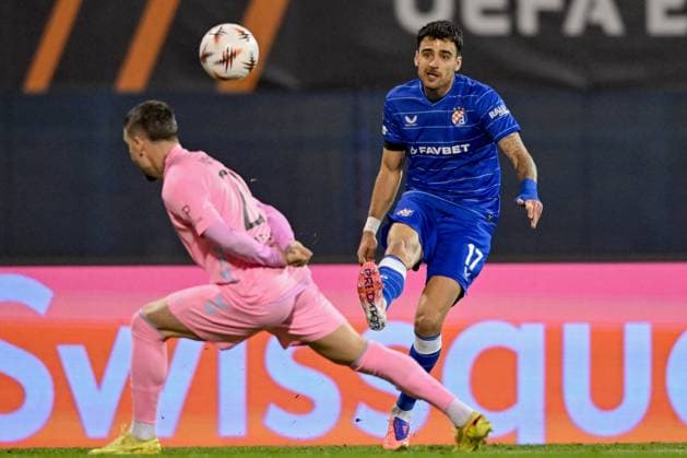 GNK Dinamo v Real Club Celta - UEFA Europa League 2025 26 League Phase MD4 ZAGREB, CROATIA - NOVEMBER 6: Sandro Kulenovic of GNK Dinamo in action during the UEFA Europa League 2025 26 League Phase MD4 match between GNK Dinamo and Real Club Celta at Stadion Maksimir on November 6, 2025 in Zagreb, Croatia.  IgorxSoban PIXSELL