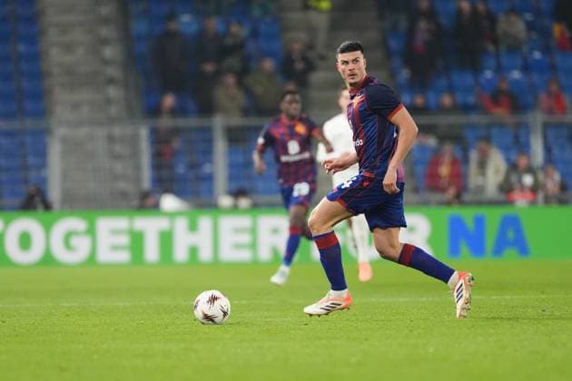 Switzerland UEFA Europa League 2025 26, FC Basel 1893 vs FCSB Bucharest St Jakob Park, Basel Flavius Daniliuc 24 Basel in action Basel St Jakob Park Basel Switzerland Copyright: xKjetilxWaberx