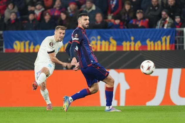 Switzerland UEFA Europa League 2025 26, FC Basel 1893 vs FCSB Bucharest St Jakob Park, Basel Darius Olaru 27 Bucharest in action Basel St Jakob Park Basel Switzerland Copyright: xKjetilxWaberx