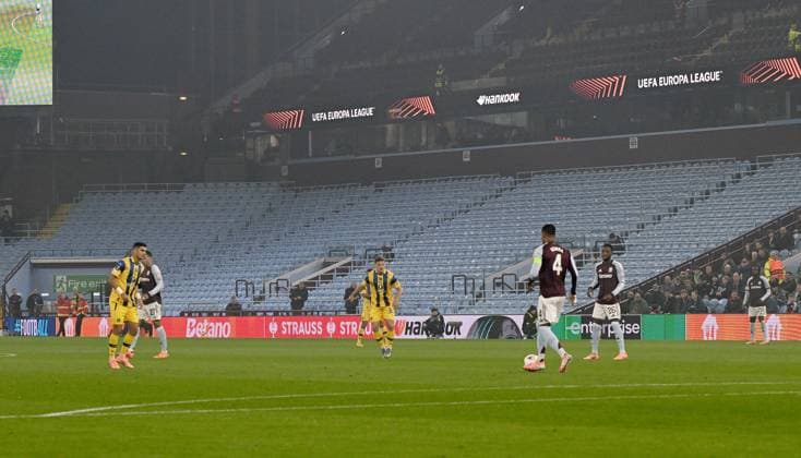 Empty seats in the away section Aston Villa v Maccabi Tel Aviv, UEFA Europa League, Group Stage, Football, Villa Park, Birmingham, UK - 06 Nov 2025Birmingham Villa Park United Kingdom EDITORIAL USE ONLY No use with unauthorised audio, video, data, fixture lists, club league logos or live services. Online in-match use limited to 120 images, no video emulation. No use in betting, games or single club league player publications. Copyright: xAnnaxGowthorpe Shutterstockx 15642257v