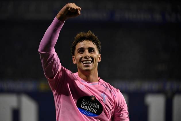 Croatia, Zagreb, 061125. Pablo Duran celebrates the goal at the UEFA Europa League 4th round match, GNK Dinamo - RC Celta de Vigo. Photo: Ronald Gorsic CROPIX Zagreb Copyright: xxRonaldxGorsicx xCROPIXx rg_dinamo_celta43-061125