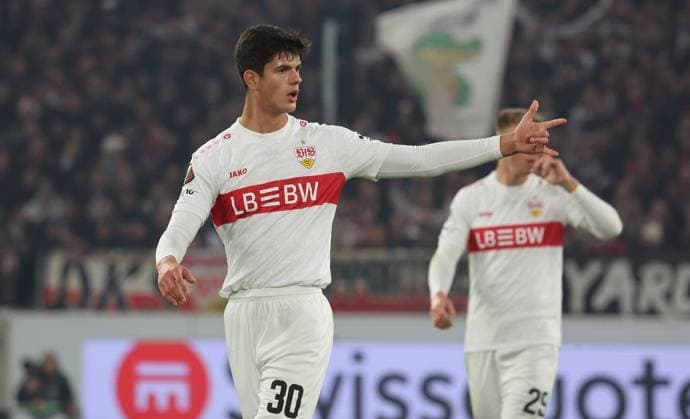 Stuttgart , Football UEFA Europa League VfB Stuttgart vs Feyenoord Rotterdam , Chema Andres VfB
