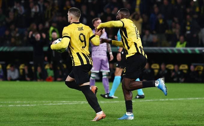 UEFA Europa Conference League Group Phase, OPAP Arena, Athens, Greece 6 11 2025 AEK Athens vs Shamrock Rovers AEK Athens Luka JoviÄ‡ after scoring his sides first goal Luka JoviÄ‡ after scoring his sides first goal 6 11 2025  Copyright: x INPHOx PER_5488
