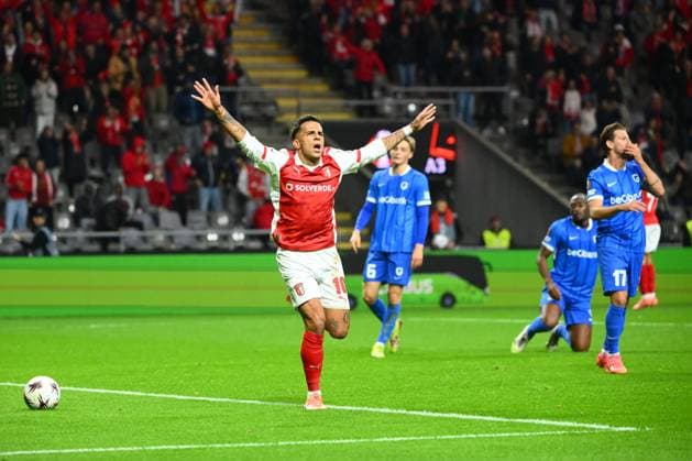 SC Braga v KRC Genk - UEFA Europa League BRAGA, PORTUGAL - NOVEMBER 06 : Rodrigo Zalazar midfielder of SC Braga celebrating scoring a goal during the UEFA Europa League 2025 26 League Phase MD4 match between SC Braga and KRC Genk on November 6, 2025 in Braga, Portugal, 06 11 2025 Braga Portugal  Copyright: xVincentxKalutx