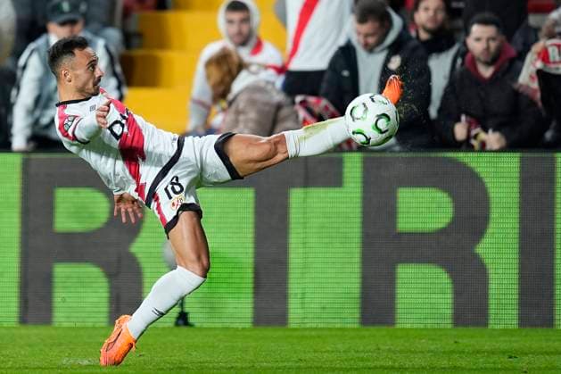 November 6, 2025, Madrid, Madrid, SPAIN: Alvaro Garcia of Rayo Vallecano in action during the UEFA Conference League 2025 26 League Phase MD3 match between Rayo Vallecano de Madrid and KKS Lech Poznan at Estadio Vallecas on November 06, 2025 in Madrid, Spain. Madrid SPAIN - ZUMAa181 20251106_zaa_a181_040 Copyright: xDennisxAgyemanx