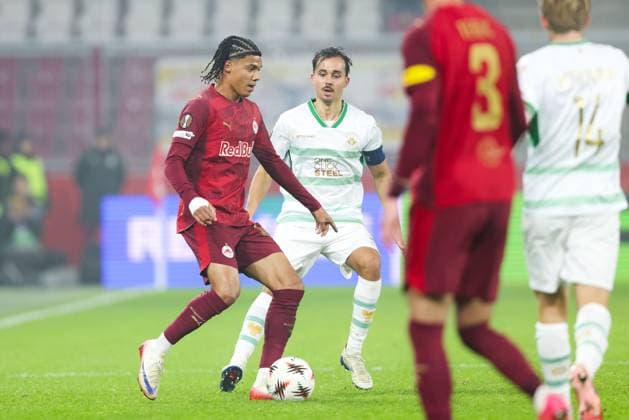 SOCCER - UEFA EL, RBS vs Deventer SALZBURG,AUSTRIA,06.NOV.25 - SOCCER - UEFA Europa League, Red Bull Salzburg vs Go Ahead Eagles Deventer. Image shows Enrique Aguilar (RBS).  GEPAxpictures xMathiasxMandl