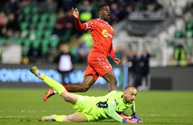 UEFA Europa Conference League Group Phase, Tallaght Stadium, Dublin 6 11 2025 Shelbourne vs Drita Shelbourne™s Mipo Odubeko reacts to a missed chance Mipo Odubeko reacts to a missed chance 6 11 2025  Copyright: x INPHO RyanxByrnex RB1_2866