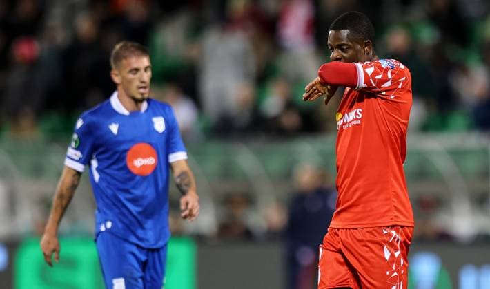 UEFA Europa Conference League Group Phase, Tallaght Stadium, Dublin 6 11 2025 Shelbourne vs Drita Shelbourne™s Mipo Odubeko reacts to a missed chance Mipo Odubeko reacts to a missed chance 6 11 2025  Copyright: x INPHO RyanxByrnex RB1_2978