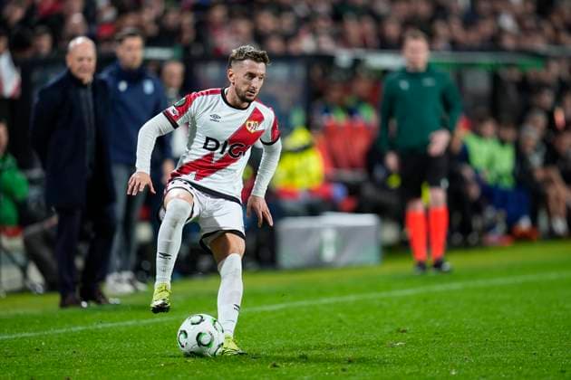 November 6, 2025, Madrid, Madrid, SPAIN: Ivan Balliu of Rayo Vallecano in action during the UEFA Conference League 2025 26 League Phase MD3 match between Rayo Vallecano de Madrid and KKS Lech Poznan at Estadio Vallecas on November 06, 2025 in Madrid, Spain. Madrid SPAIN - ZUMAa181 20251106_zaa_a181_050 Copyright: xDennisxAgyemanx