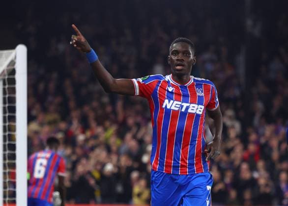 London, England, 6th November 2025. Ismaila Sarr of Crystal Palace celebrates after scoring to make it 2-0 during the Crystal Palace vs AZ Alkmaar UEFA Conference League match at Selhurst Park, London. Picture credit should read: Paul Terry Sportimage EDITORIAL USE ONLY. No use with unauthorised audio, video, data, fixture lists, club league logos or live services. Online in-match use limited to 120 images, no video emulation. No use in betting, games or single club league player publications. SPI_025_PT_Crystal_Palace_AZ_Alkmaar SPI-4270-0025