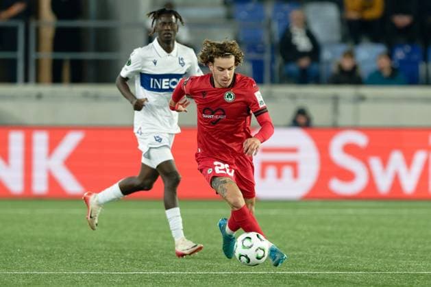 Evangelos Andreou (20 Omonoia) goes forward (action) during the UEFA Conference League match between Lausanne and Omonoia at Stade de la Tuiliere in Lausanne, Switzerland Copyright: xGiuseppexVelletrix xSPPx Sportspressphoto_SPR57811