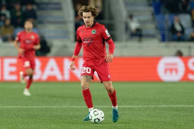 Evangelos Andreou (20 Omonoia) in action (close up) during the UEFA Conference League match between Lausanne and Omonoia at Stade de la Tuiliere in Lausanne, Switzerland Copyright: xGiuseppexVelletrix xSPPx Sportspressphoto_SPR57815