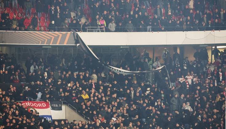 Stuttgart , Football UEFA Europa League VfB Stuttgart vs Feyenoord Rotterdam , Fans Rotterdam