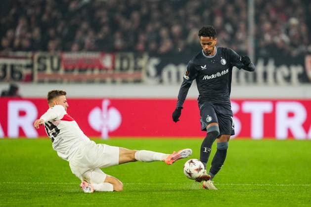 UEFA Europa League: VfB Stuttgart v Feyenoord Stuttgart - Goncalo Borges of Feyenoord during the fourth match of the UEFA Europa League 2025 2026. The match is set between VfB Stuttgart and Feyenoord at Neckarstadion, MHP Arena on 6 November 2025 in Stuttgart, Germany. Copyright: xYannickxVerhoevenx