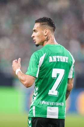 UEFA Europa Leauge: Real Betis vs Olympique Lyon Sevilla, Spain - 06 11 2025: UEFA Europa League match between Real Betis Balompie and Olympique Lyon at Estadio La Cortuja 7 Real Betis attacker, Antony Mandatory Credit: Toby Tande Avant Sports Agency Sevilla Estadio La Cortuja Spain Copyright: xx